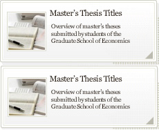 Master’s Thesis Titles